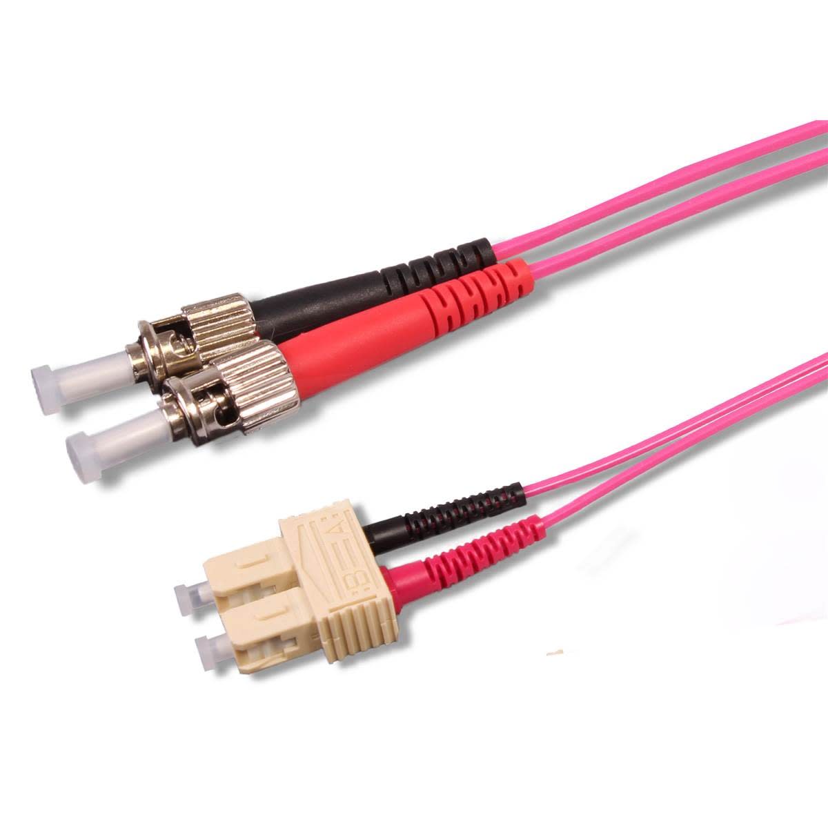 Uniformatic - JARRETIERE OPTIQUE MULTIMODE OM4 50/125 DUPLEX SC-ST 10METRES