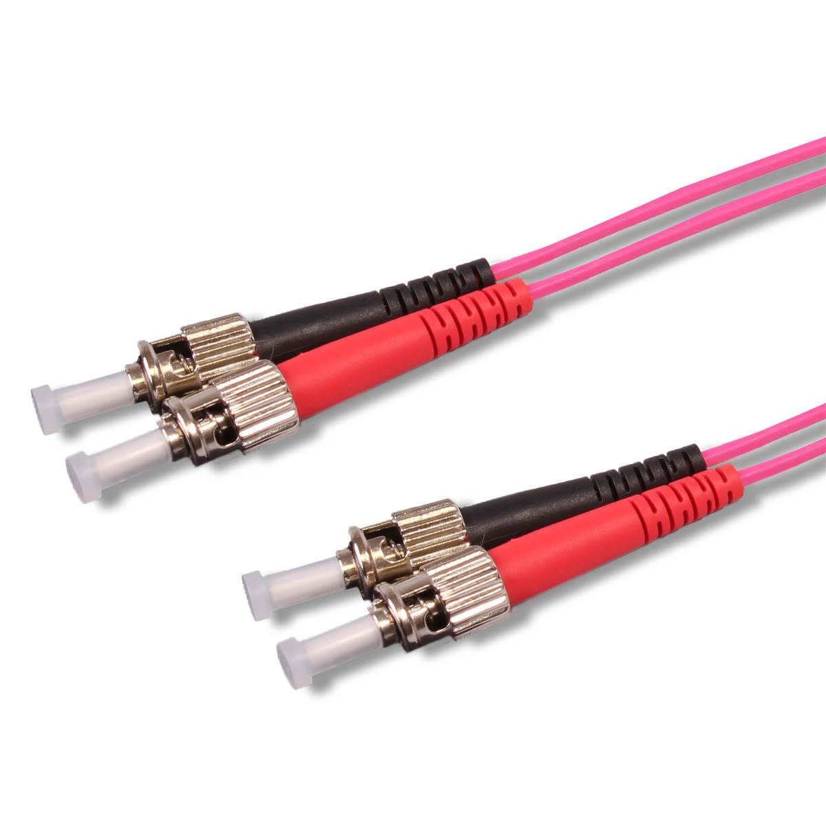 Uniformatic - JARRETIERE OPTIQUE MULTIMODE OM4 50/125 DUPLEX ST-ST 2 METRES