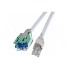 Uniformatic - CORDON CBE-RJ45 CAT 5e 100 OHMS FTP 2P COQUILLES VERTE 2M