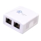 Uniformatic - BOITIER MURAL EQUIPE 2 PORTS RJ45 CAT 6 FTP