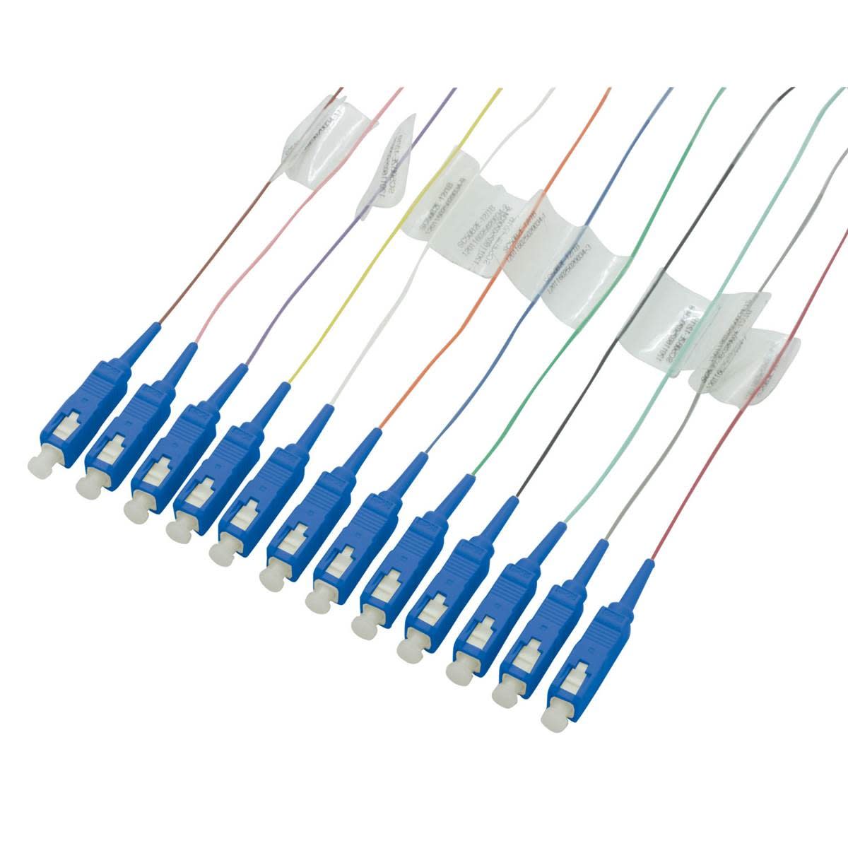Uniformatic - LOT DE 12 PIGTAIL COULEUR SC MONOMODE OS2 2 METRES