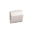 Uniformatic - PLASTRON RJ45 DOUBLE 45x45 SORTIE A 45° POUR ENJOLIVEUR