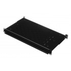 Uniformatic - PLATEAU COULISSANT 4 POINTS D'ANCRAGE AJOURE 1U P550 NOIR