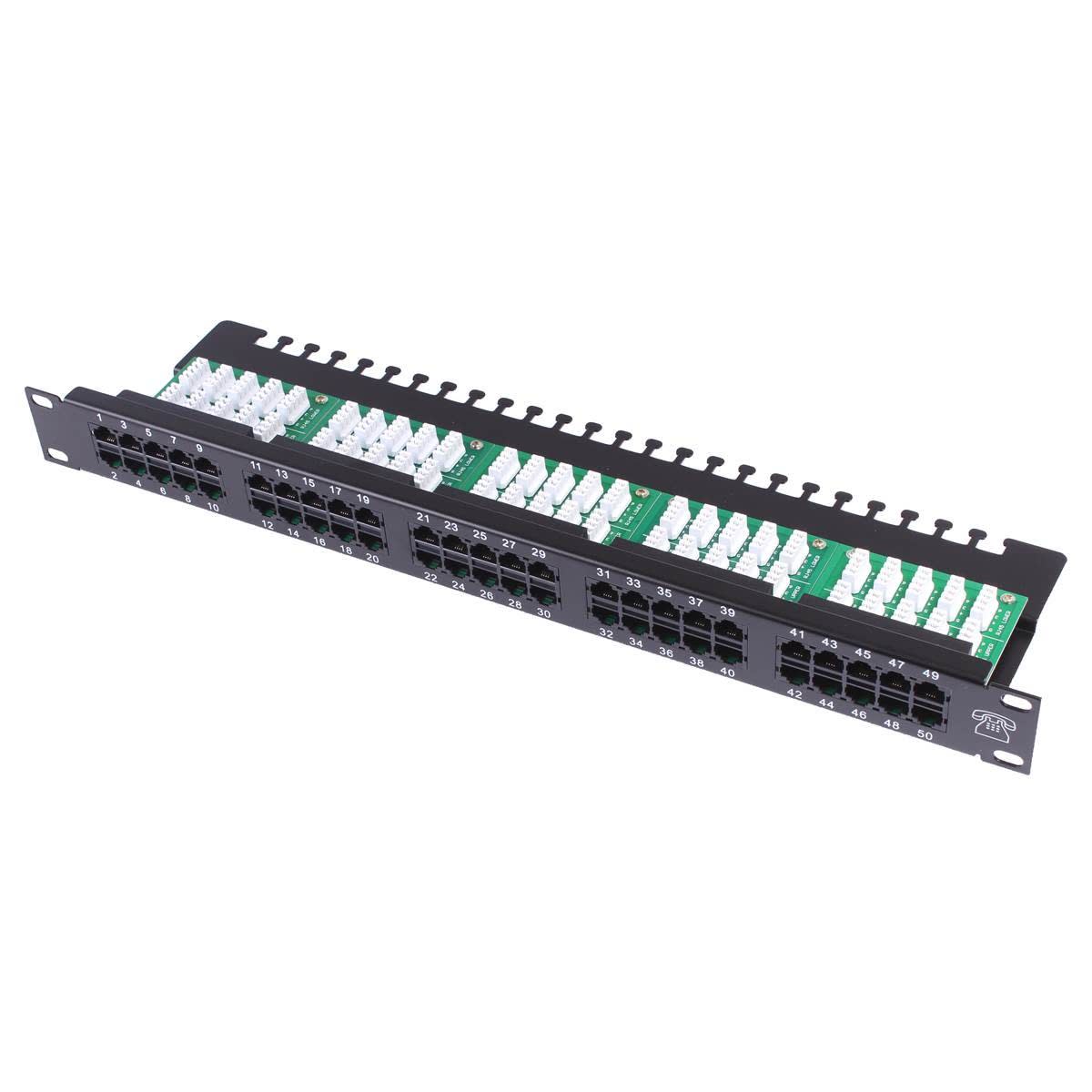 Uniformatic - PANNEAU DE BRASSAGE TELEPHONIQUE 1U 50 PORTS CAT 3 NOIR