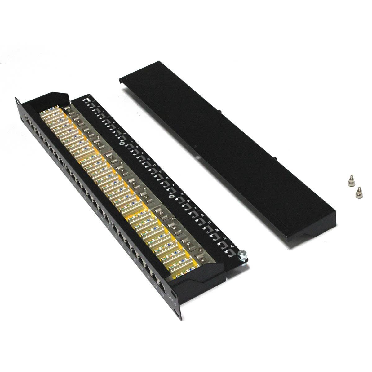 Uniformatic - PANNEAU DE BRASSAGE EQUIPE 1U 24 PORTS CAT 5e FTP LSA+