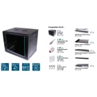Uniformatic - KIT COMPLET COFFRET RESEAU 19 POUCES 9U - SWITCH FAST ETHERNET 10/100