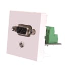 Uniformatic - PLASTRON 45x45 VGA HD15 FEMELLE + JACK AUDIO BORNIER ARRIERE