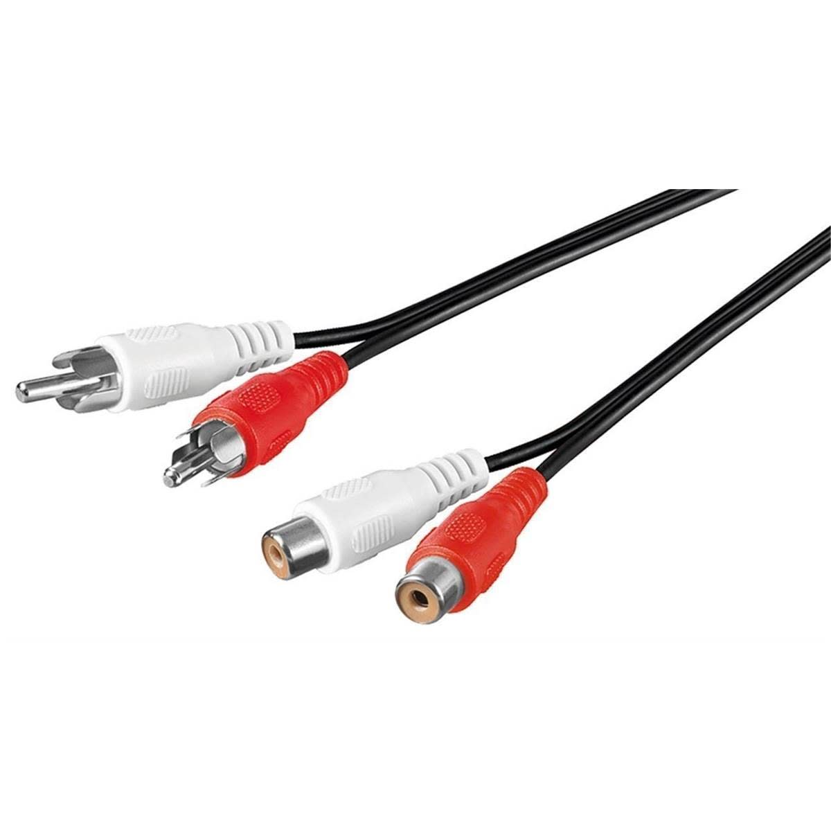 Uniformatic - RALLONGE AUDIO 2xRCA MALES VERS 2xRCA FEMELLES EN 1,2 METRE