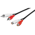 Uniformatic - RALLONGE AUDIO 2xRCA MALES VERS 2xRCA FEMELLES EN 5 METRES