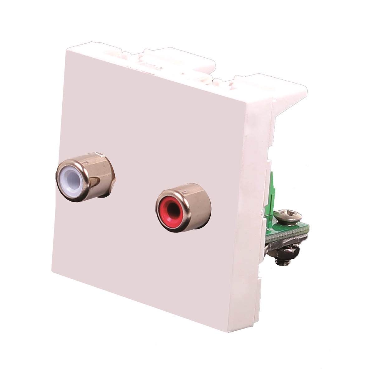 Uniformatic - PLASTRON 45x45 2xRCA FEMELLE BORNIER ARRIERE