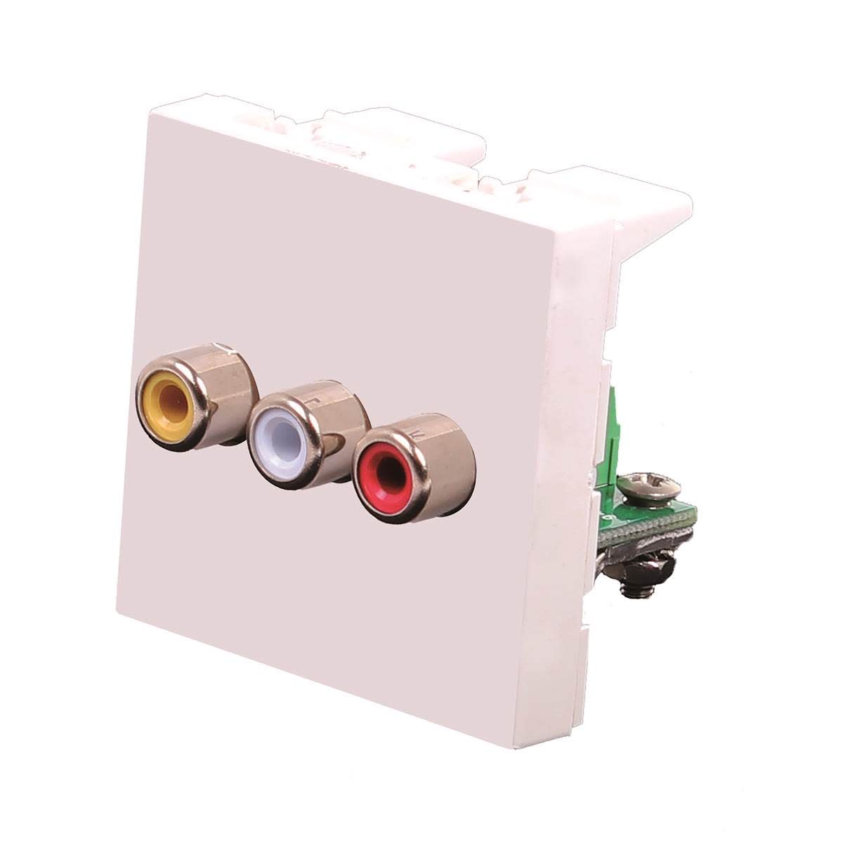 Uniformatic - PLASTRON 45x45 3xRCA FEMELLE BORNIER ARRIERE