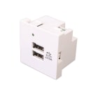 Uniformatic - PLASTRON 45x45 CHARGEUR USB 2 PORTS 5V-2.1A