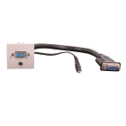 Uniformatic - PLASTRON VGA + JACK 45X45 FEMELLE+CORDON 0,20CM FEMELLE