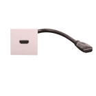 Uniformatic - PLASTRON HDMI 45x45 FEMELLE AVEC RALLONGE FEMELLE 0,2 METRE