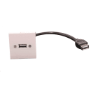 Uniformatic - PLASTRON USB 45x45 FEMELLE AVEC RALLONGE FEMELLE 0,2 METRE