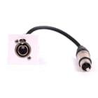 Uniformatic - PLASTRON 45x45 XLR FEMELLE AVEC RALLONGE XLR FEMELLE 0,2 M