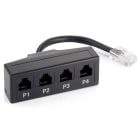 Uniformatic - QUADRUPLEUR RJ45 > 4 x RJ45 FULL PIN 1/2/3/4/5/6/7/8