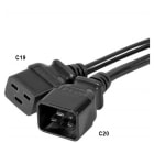 Uniformatic - RALLONGE D'ALIMENTATION C19-C20 NOIRE 3 METRES