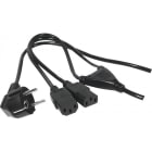 Uniformatic - CORDON D'ALIMENTATION EN Y CEE7->2xC13 NOIR 1,8 METRE