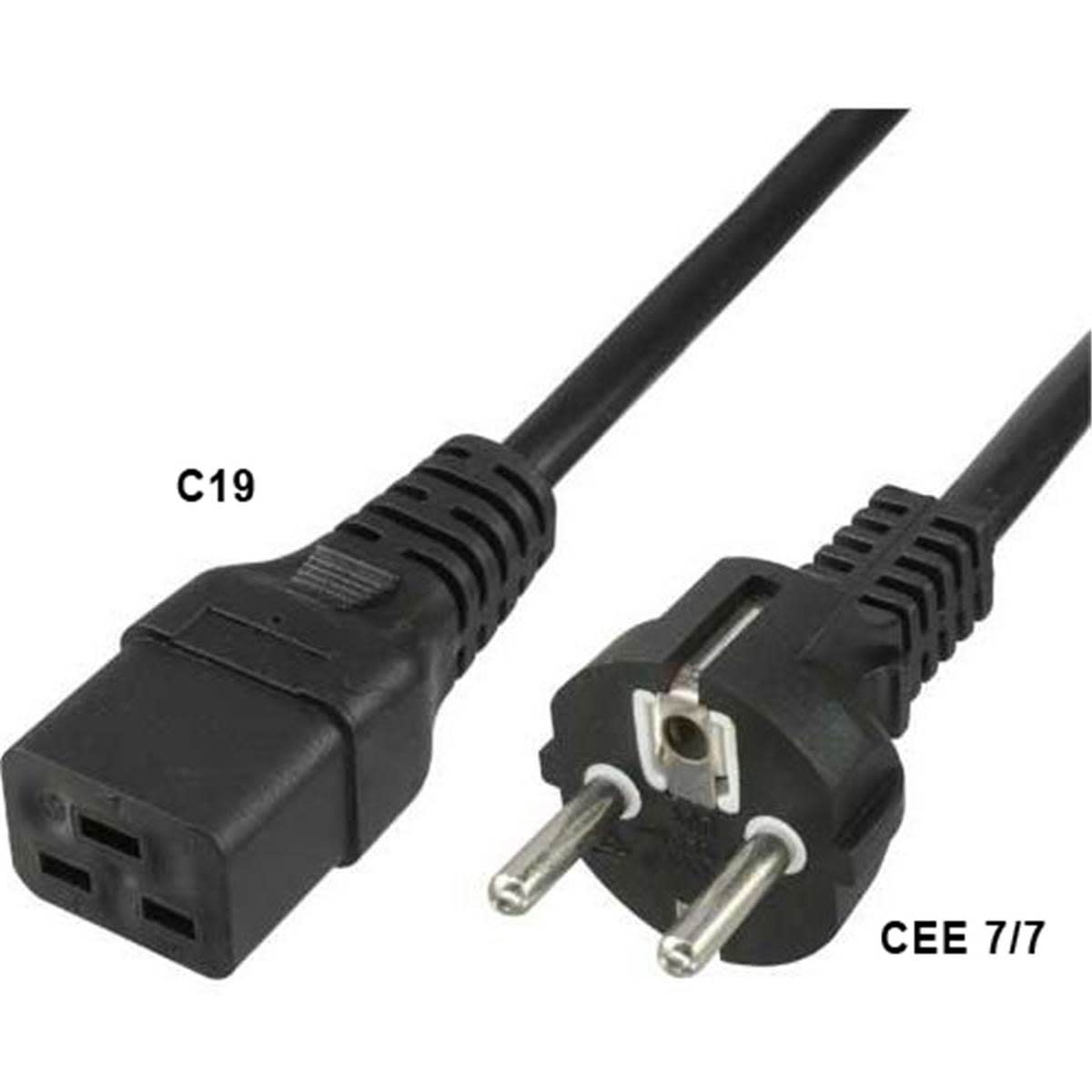 Uniformatic - CORDON D'ALIMENTATION CE77-C19 NOIR 2 METRES