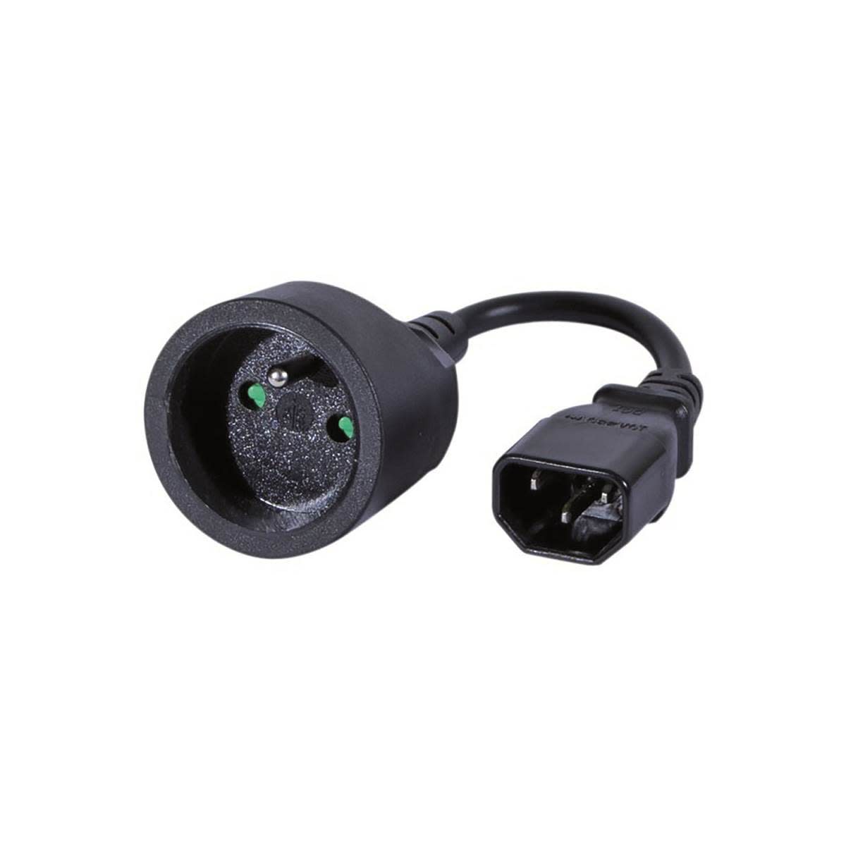 Uniformatic - RALLONGE D'ALIMENTATION C14 VERS FICHE FEMELLE 2P+T 220V 0.20 METRE