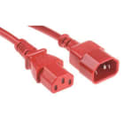 Uniformatic - RALLONGE D'ALIMENTATION C13-C14 ROUGE 1.5 METRE