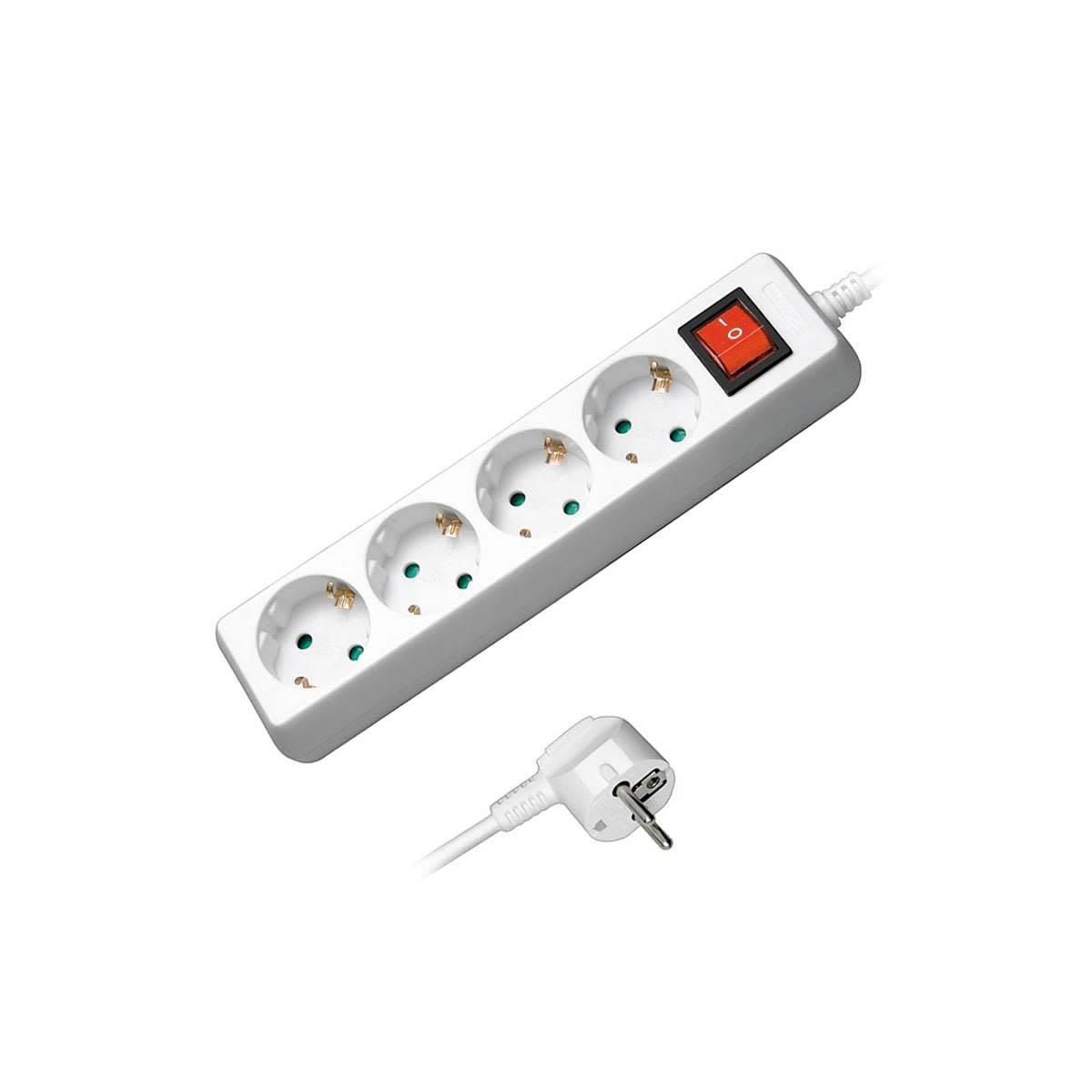 Uniformatic - BLOC MULTIPRISES 4 PRISES + INTERRUPTEUR CABLE 1.5 METRES
