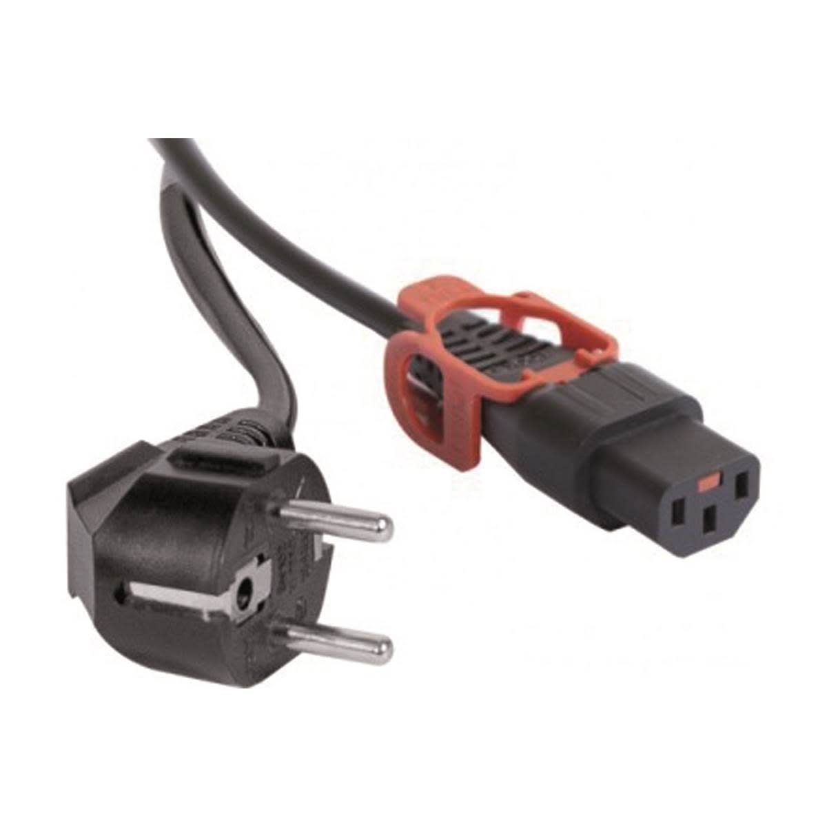 Uniformatic - CORDON SECTEUR 2P+T VERS C13 A VEROUILLAGE IEC LOCK 3 M