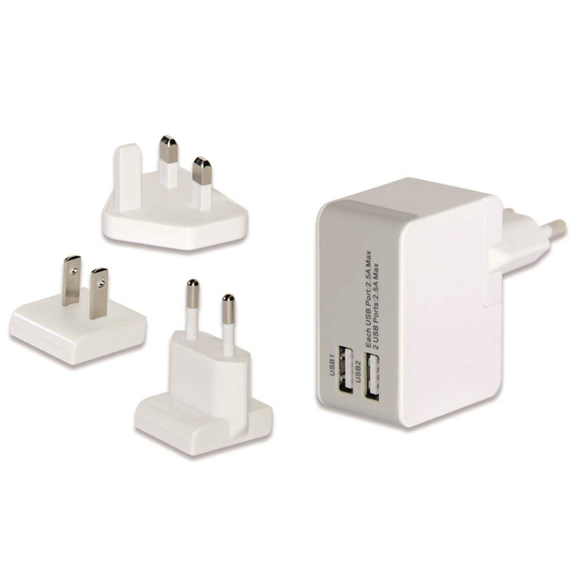 Uniformatic - CHARGEUR USB UNIVERSEL DOUBLE DE VOYAGES (PACK MULTIPRISES)