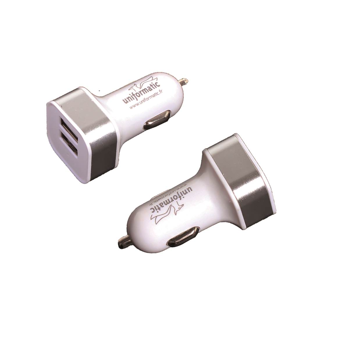 Uniformatic - CHARGEUR ALLUME CIGARE DOUBLE USB POUR APPAREIL MOBILE