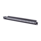 Uniformatic - PANNEAU DE BRASSAGE NU 1U 24 PORTS CAT KEYSTONE NOIR