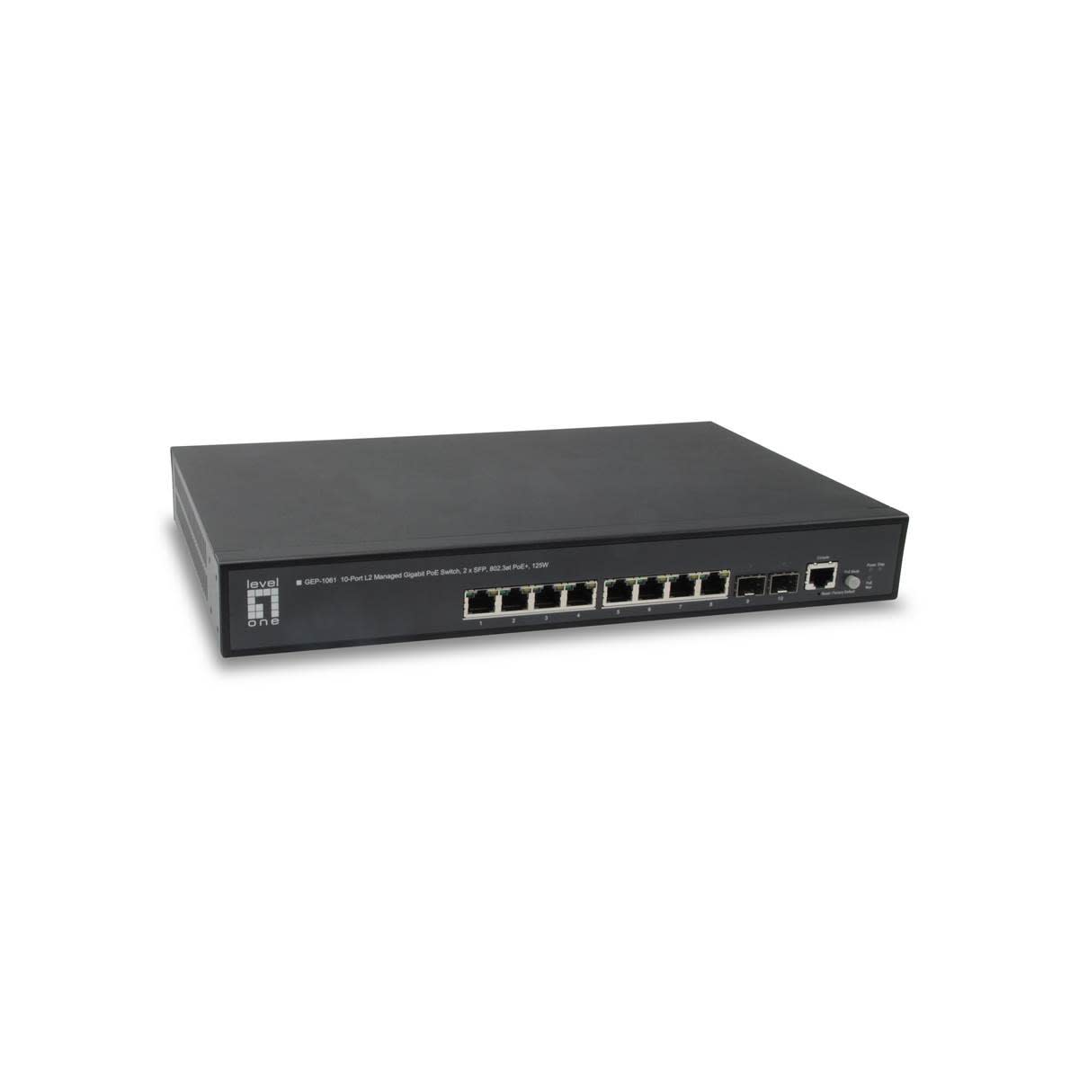 Uniformatic - SWITCH POE MANAGEABLE L2 DESKTOP 8 PORTS GIGA +2 SFP 125W