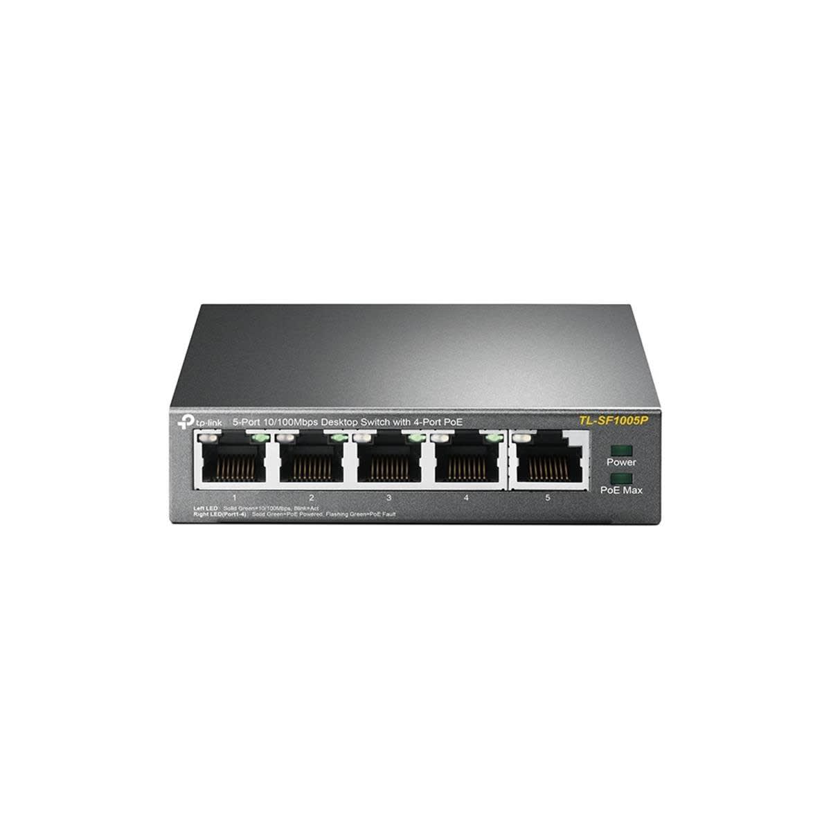 Uniformatic - SWITCH ETHERNET POE 5 PORTS 10/100 DONT 4 POE 58W TP-LINK TL-SF1005P