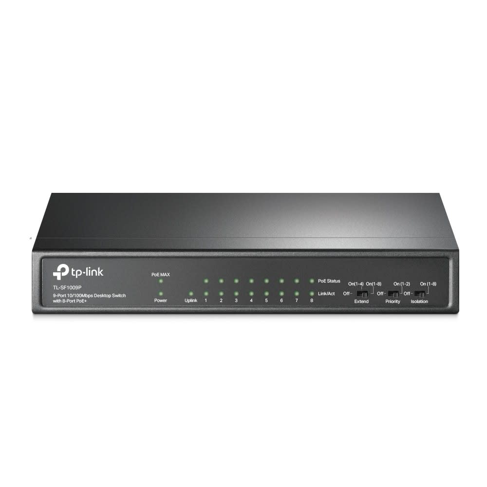 Uniformatic - SWITCH VIDEOSURVEILLANCE 9 PORTS 10/100 DONT 8 POE+ 30W TL-SF1009P