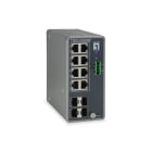 Uniformatic - SWITCH INDUSTRIEL POE 8 PORTS GIGABIT 240W +4 SFP RAIL DIN