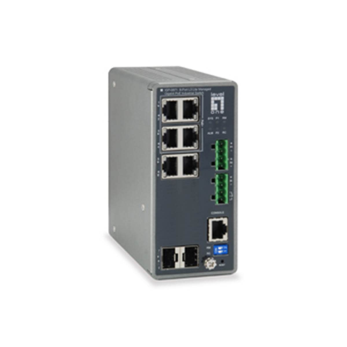 Uniformatic - SWITCH INDUSTRIEL POE MANAG. L3 4 PORTS GIGA 120W+2xRJ+2 SFP RAIL DIN
