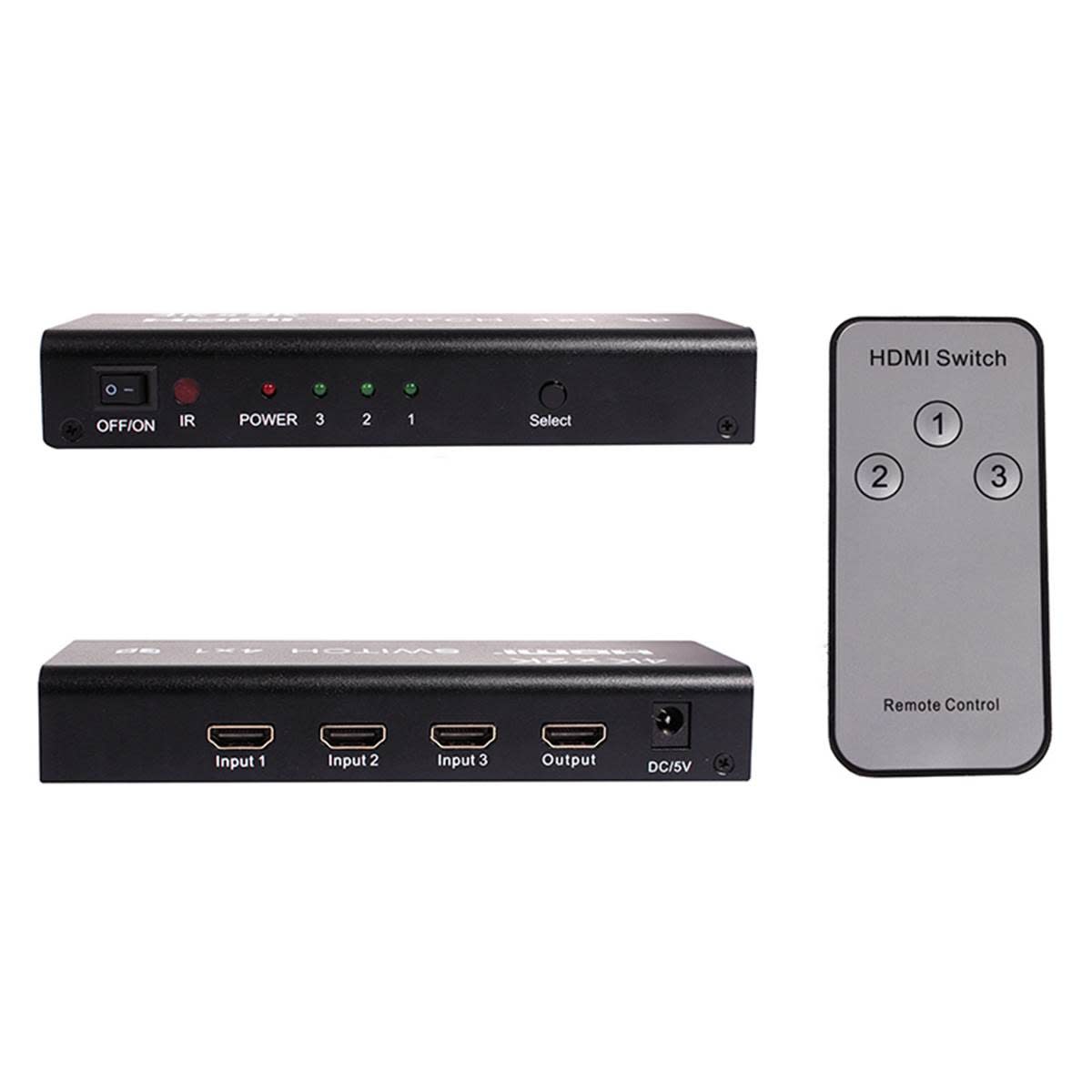Uniformatic - SWITCH HDMI 3 PORTS 4K TELECOMMANDE