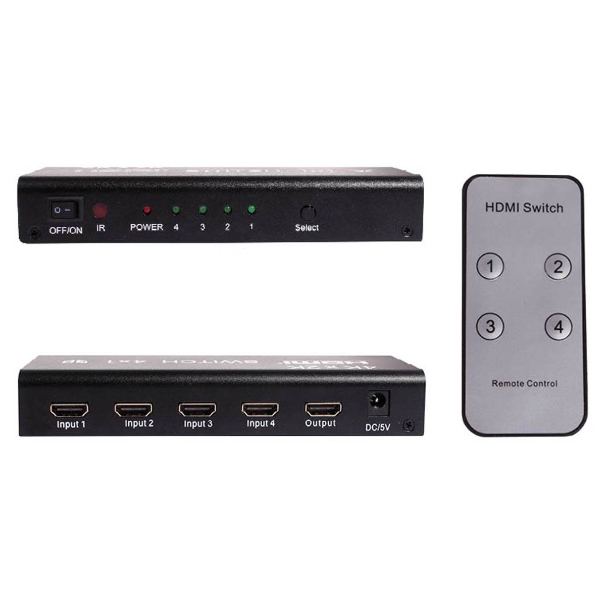 Uniformatic - SWITCH HDMI 4 PORTS 4K TELECOMMANDE