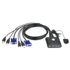Uniformatic - MINI KVM CABLES INTEGRES 2 PORTS USB