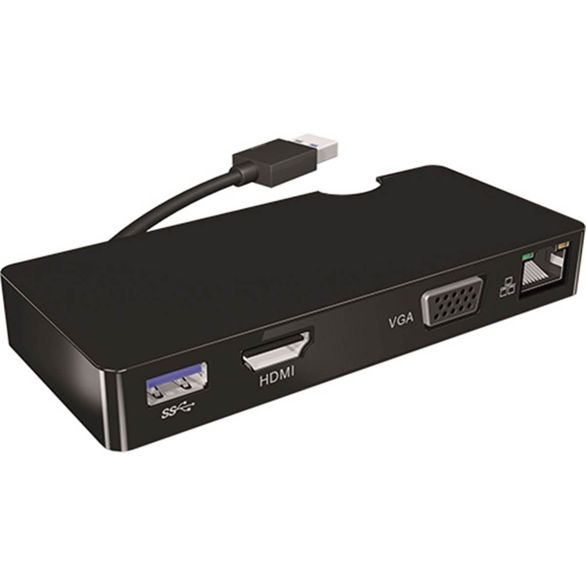 Uniformatic - REPLICATEUR DE PORT USB 3.0 ->1xRJ45 GIGA-1xVGA-1xHDMI-1xUSB 3.0