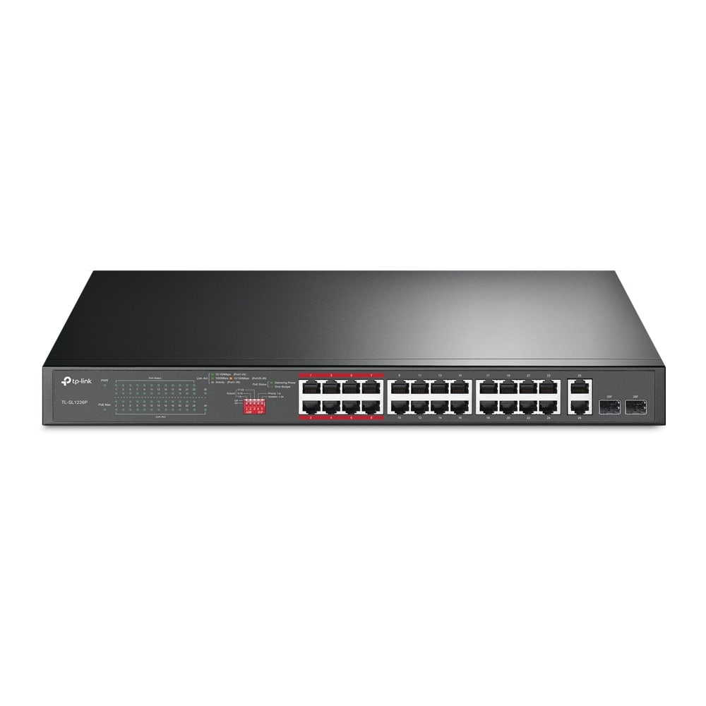 Uniformatic - SWITCH VIDEOSURVEILLANCE 24 PORTS 10/100 POE+ 30W  2xGIGABIT 2xSFP TL-SL1226P