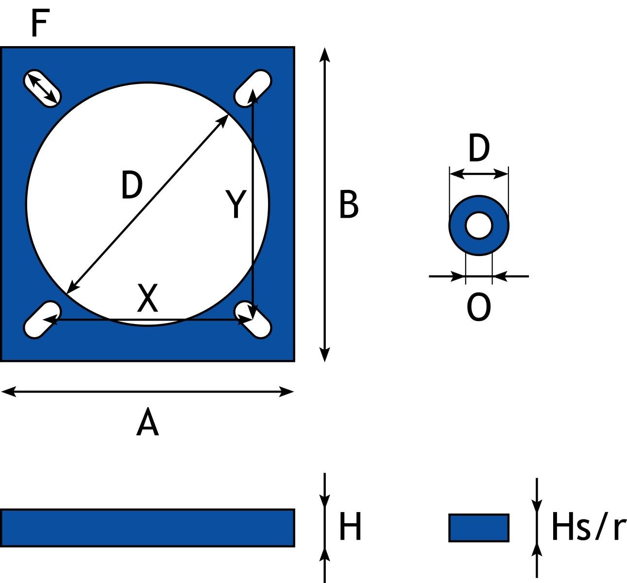 Seifel - Semelle amortissante fixation entraxe 300 pour candélabre