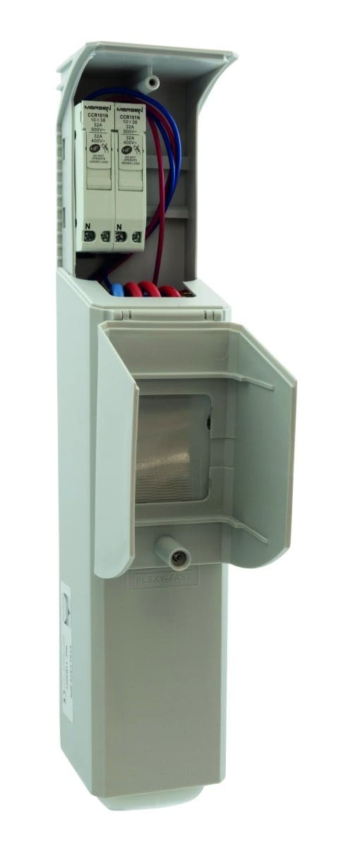 Seifel - Boîtier Cand. FLEXYFAST 82 + 2CC 10x38 Uni+N bornier 2x4x35 mm²