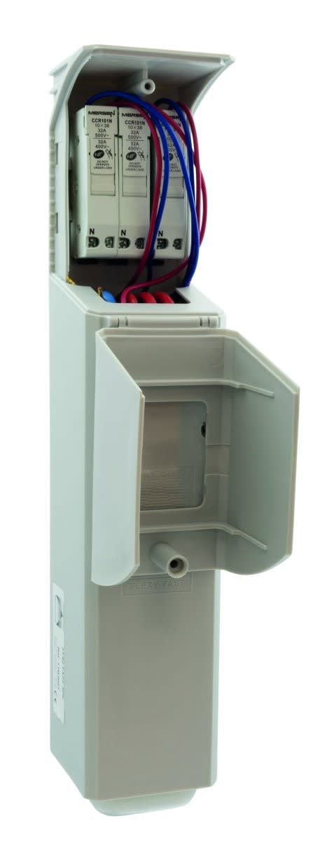 Seifel - Boîtier classe 2 FLEXYFAST 82 + 3CC 10x38 Uni+N bornier 2x4x35 mm²