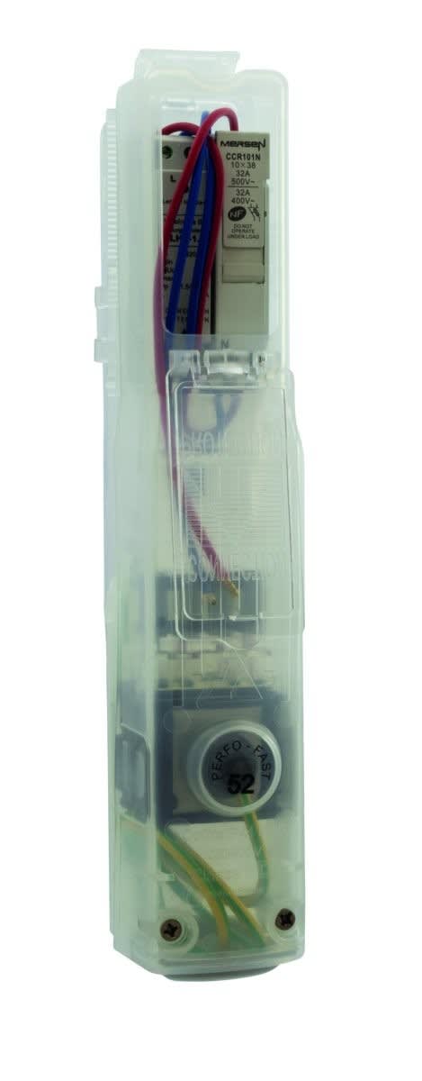 Seifel - Boîtier classe 2 PERFOFAST 52 + 1CC 10x38 Uni+N+Parafoudre bornier 2x4x16mm²