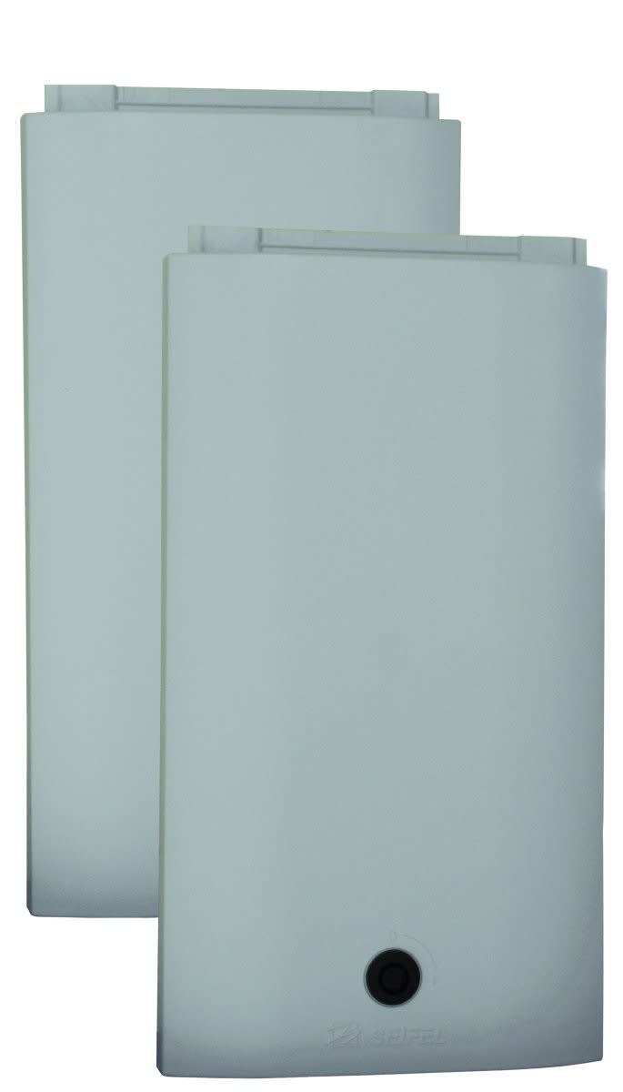 Seifel - Kit panneau d'habillage Gris + serrure batteuse demi-lune