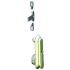 Seifel - Poignée cadenassable pour armoire - couleur ivoire