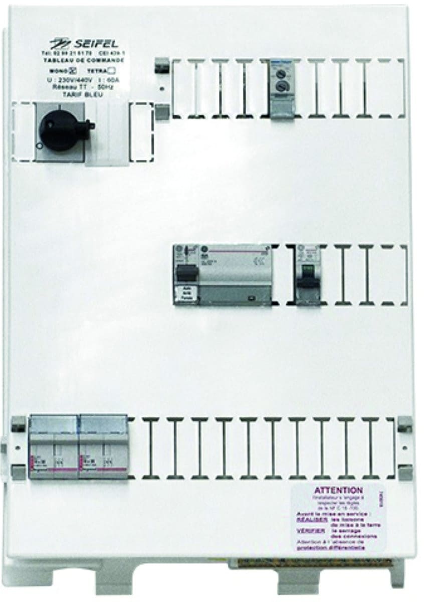 Seifel - Tableau Tri+N sans AGCP 1 contacteur 40 A 420x300