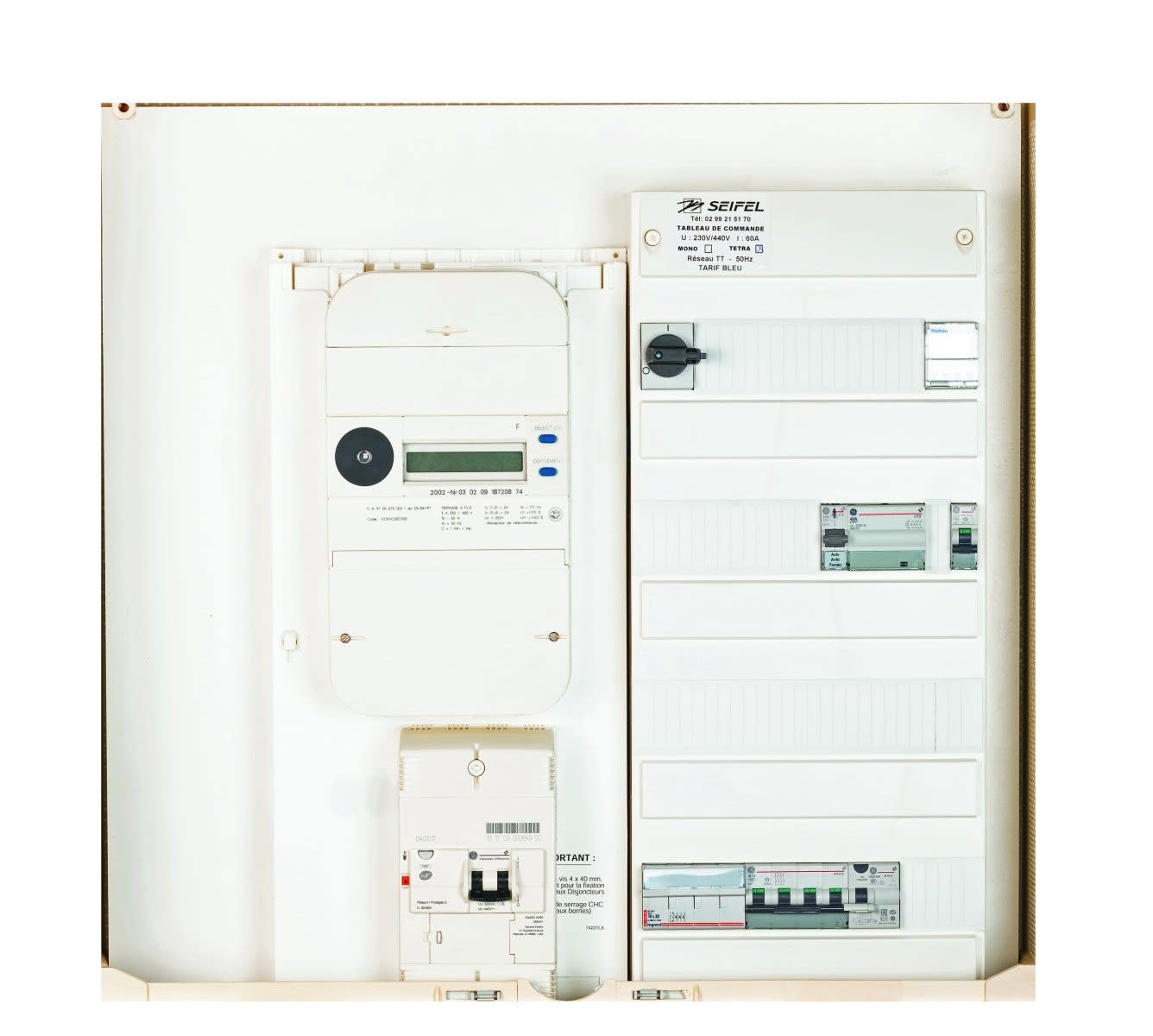 Seifel - Tableau de comptage et de commande 2 circuits 40 A pour REM 600