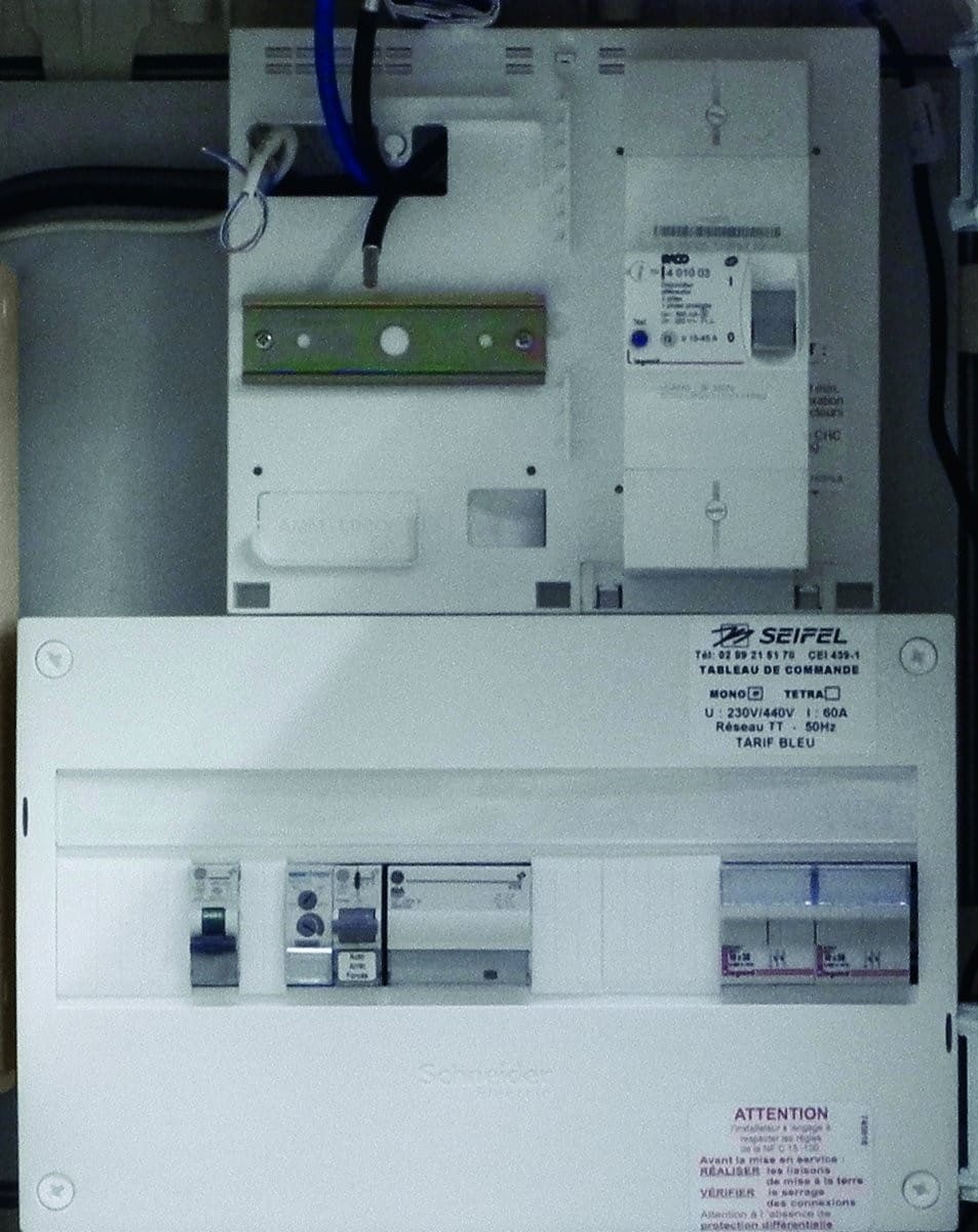 Seifel - Tableau de Cpt/cmde Mono sans AGCP-coffret 14 modules + 1 contacteur 40A